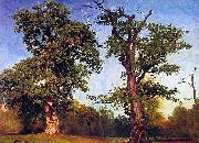 Albert Bierstadt Pioneers_of_the_Woods painting